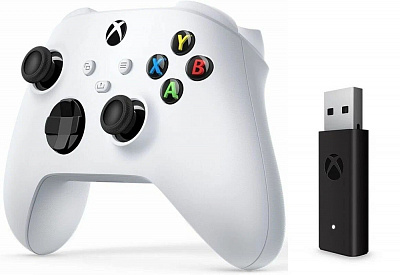 Геймпад беспроводной MICROSOFT XBOX ONE ROBOT WHITE (Новый) – фото