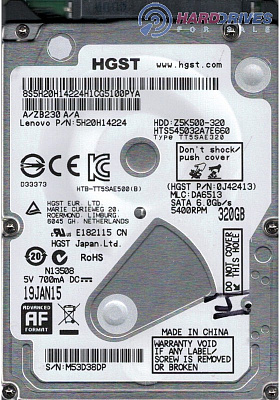 Жесткий диск для ноутбука HGST HTS545032A7E660 320Гб – фото