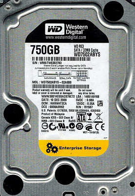Жесткий диск WD WD7502ABYS 750Гб – фото