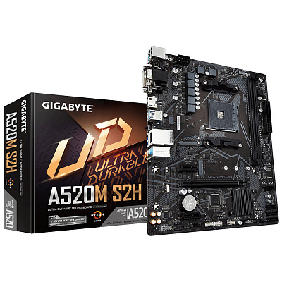Материнская плата GIGABYTE A520M S2H (Новая) – фото
