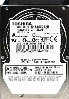 Жесткий диск для ноутбука TOSHIBA MK3263GSXN 320Гб – фото
