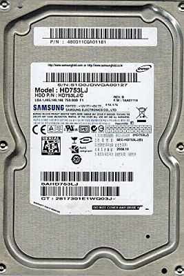 Жесткий диск SAMSUNG HD753LJ 750Гб #3 – фото