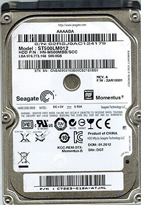 Жесткий диск для ноутбука SEAGATE ST500LM012 500Гб #2 – фото
