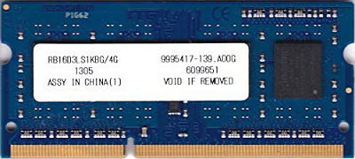 Оперативная память SO-DIMM KINGSTON TSB16D3LS1KBG/4G DDR3L 4Гб – фото