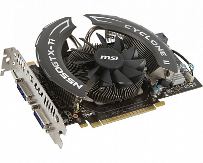 Видеокарта MSI GEFORCE GTX550 TI CYCLONE II 1Гб – фото